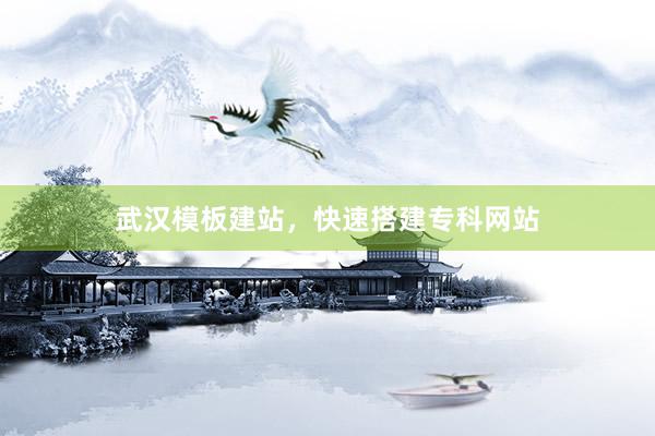 武汉模板建站，快速搭建专科网站